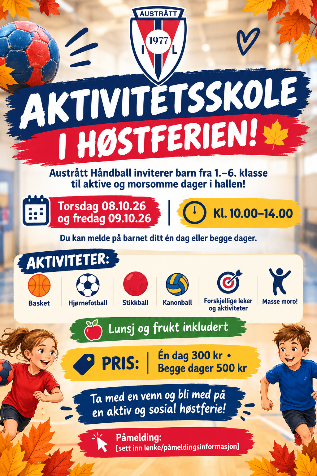 Aktivitetsskole i høstferien!